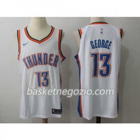 Canotte Uomo Oklahoma City Thunder Paul George 13 Nike 2017-18 Bianco Swingman
